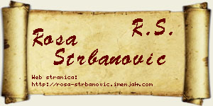 Rosa Štrbanović vizit kartica